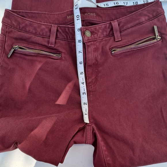 Michael Kors Burgandy Skinny Jean size 8 - Picture 8 of 11
